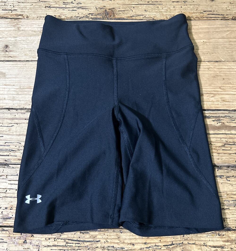 Under Armour Women's Size S Black HeatGear Compression Biker Shorts